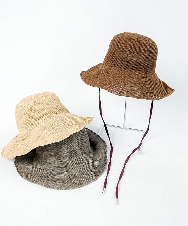 【新品・タグ付き】odds(オッズ)ツバ広リゾートハット odds(オッズ) 別注色あり PLAIN RIBBON HAT 26' プレーンリボンハット