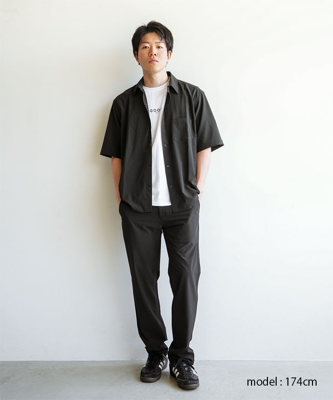 OTAS(オータス) ドットメッシュ レギュラーカラー ショートスリーブ