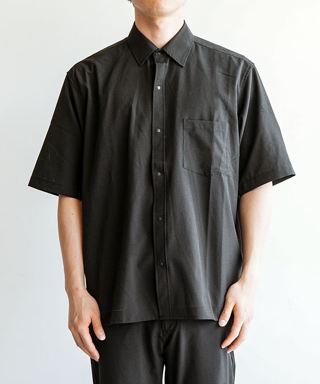 OTAS(オータス) ドットメッシュ レギュラーカラー ショートスリーブ
