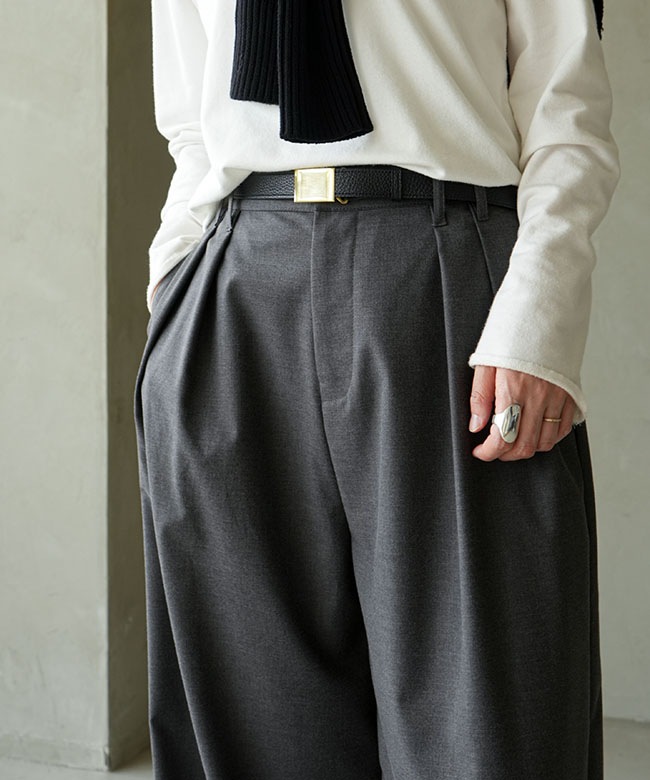 scye/SCYE BASICS(サイ/サイベーシックス) Shrink Leather Box Buckle