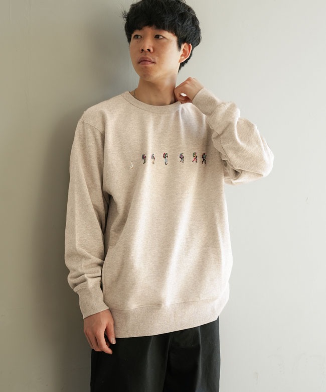 ハ*野様 DUNES BY MADARANINGEN ブラック スウェット NANGA(ナンガ) ECOHYBRID TRAVERSE EMB SWEAT エコハイブリッド