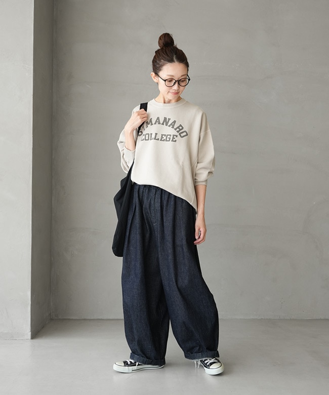 SOLAMONAT(ソラモナ) ピグメントプリントスウェットプルオーバー SOLAMONAT(ソラモナ) ピグメントプリントスウェットプルオーバー