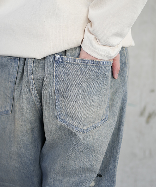 SALE 50%OFF】[PT2201-N]tsuzuli(ツヅリ) EZ DENIM 5P PANTS NARROW