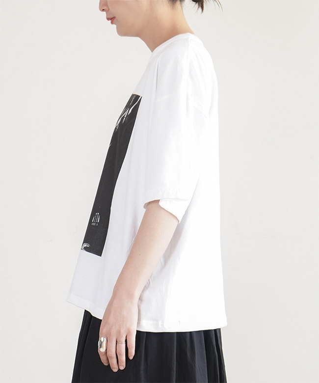 ichiイチ　オーバーTシャツ　250149 SALE 10%OFF】[250149]ICHI(イチ) ピグメントTシャツ フォトT