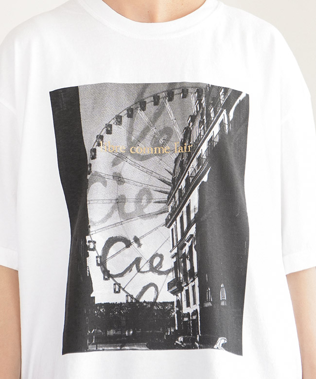 ichiイチ　オーバーTシャツ　250149 SALE 10%OFF】[250149]ICHI(イチ) ピグメントTシャツ フォトT
