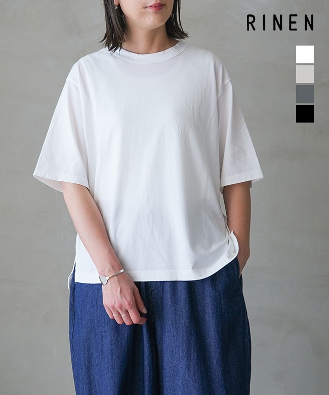 SALE 20%OFF】[R19513]RINEN(リネン) 60/2スーピマ天竺 半袖
