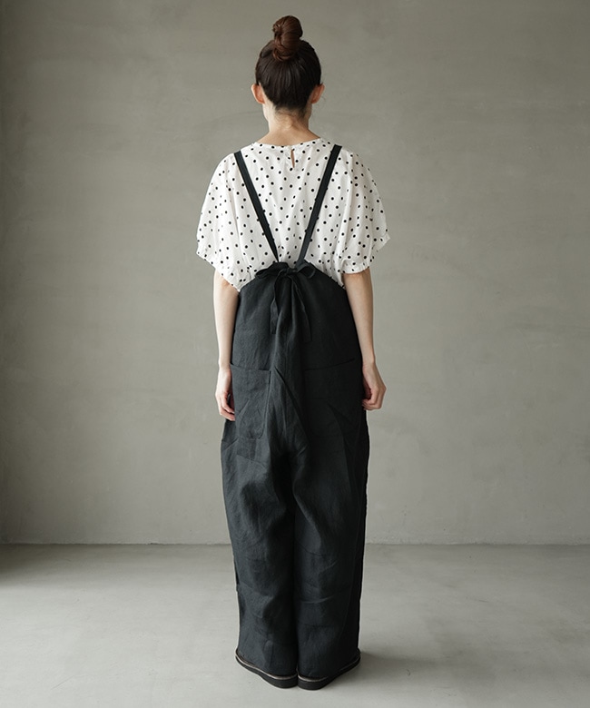 SALE 30%OFF】blue willow(ブルーウィロー) 別注 リネンサロペット