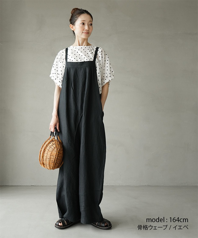 blue willow(ブルーウィロー) 別注 リネンサロペット レディース