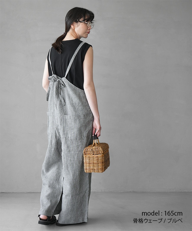 blue willow(ブルーウィロー) 別注 リネンサロペット レディース