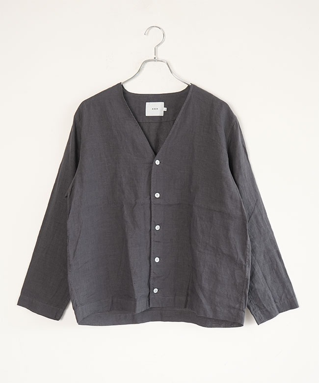 RINEN(リネン)60/1リネンローン カーディガン 麻 Vネック[R39612