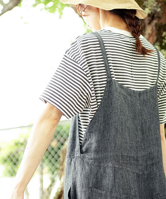 NATURAL LAUNDRY(ナチュラルランドリー)リネンデニム ガウチョ