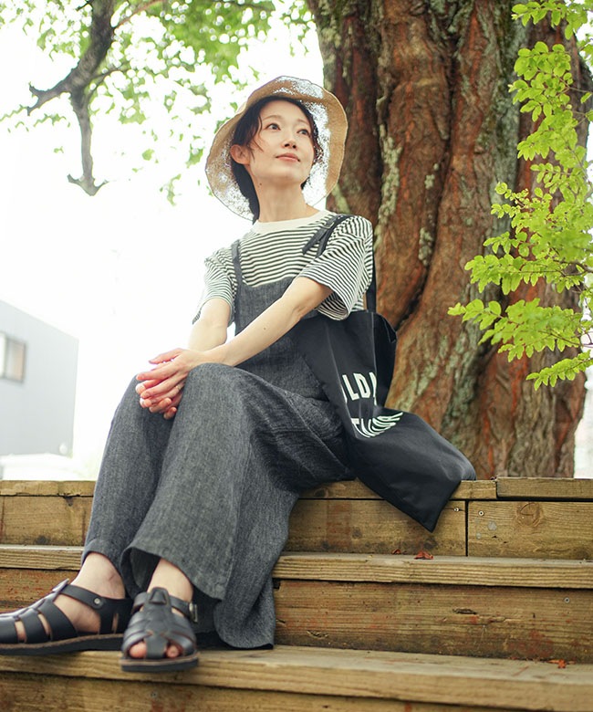 NATURAL LAUNDRY(ナチュラルランドリー)リネンデニム ガウチョ