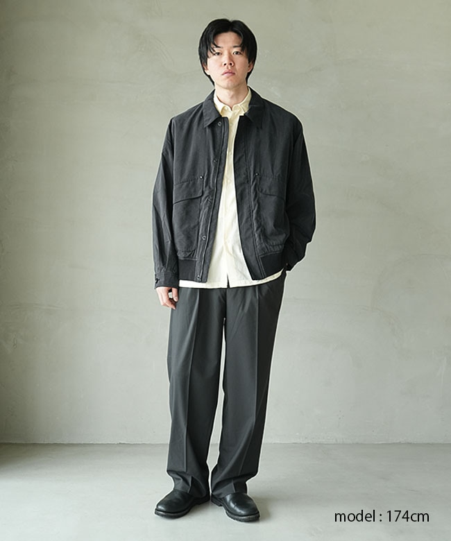 ULTERIOR(アルテリア) Silk Nylon Taffeta Flight Jacket シルク
