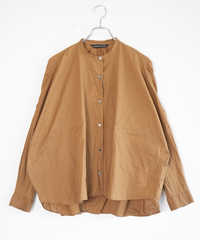 mizuiro ind(ミズイロインド) back gather wide shirt バックギャザー