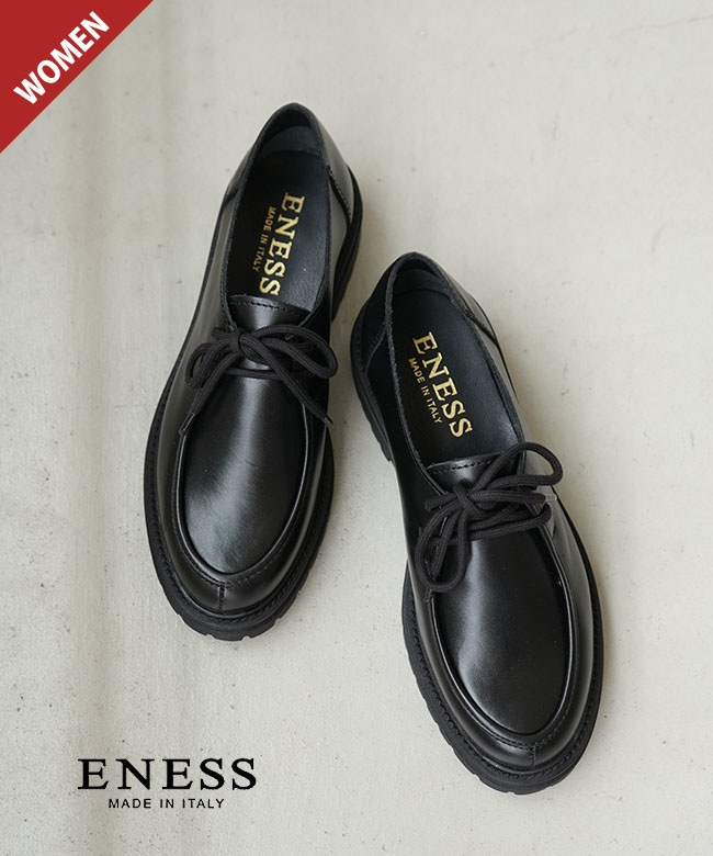 ENESS(エネス) チロリアンシューズ レディース 革靴 紐靴 天然皮革 [ST