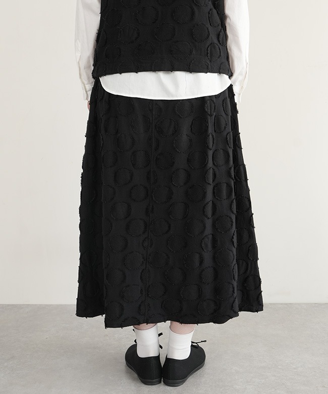 CRESCENT　ロングスカート　ドットジャガード　ウール PROPORTION BODY DRESSING スカート シアードットジャガード