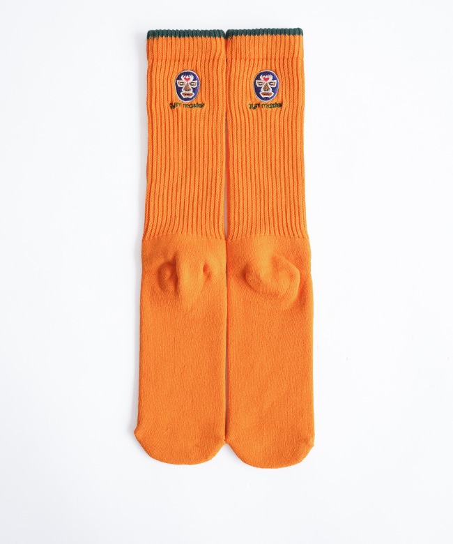 G666753]gym master(ジムマスター) 覆面レスラー刺繍ルーズソックス