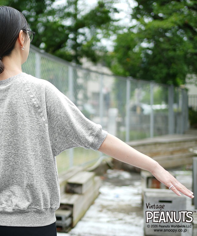 THE SHINZONE(ザ シンゾーン) PEANUTS HALF SLEEVE SWEATSHIRT