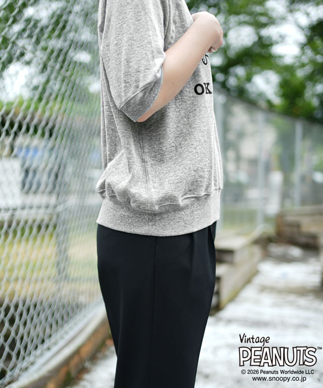 THE SHINZONE(ザ シンゾーン) PEANUTS HALF SLEEVE SWEATSHIRT