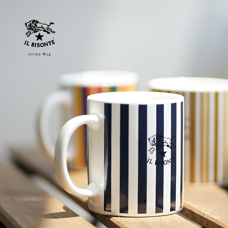 まいまい！人気のイルビゾンテ！BIG LOGOが可愛すぎる ◇【国内正規販売店】(5432404198)IL BISONTE(イルビゾンテ)ストライプ