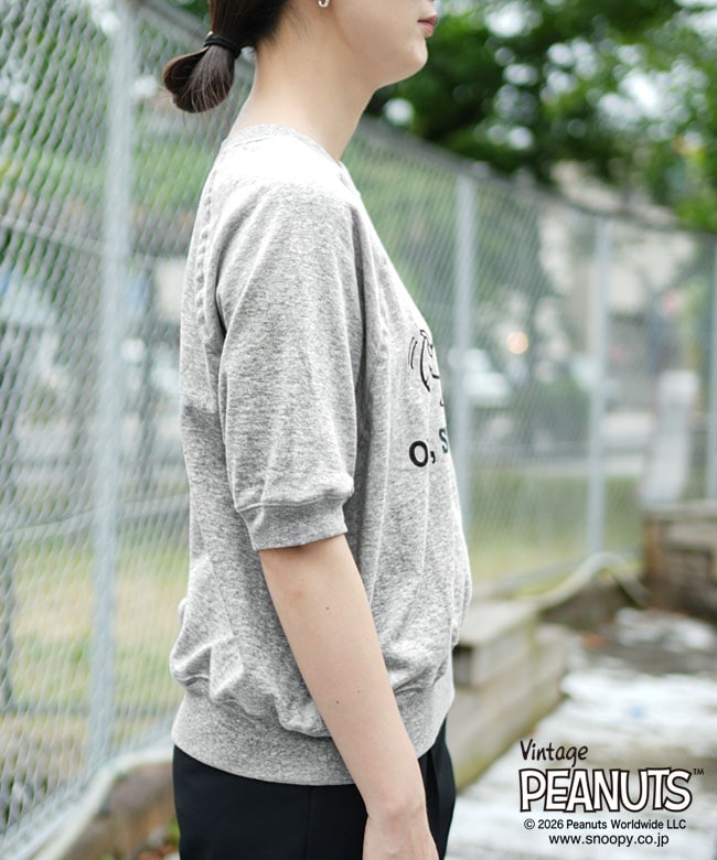 THE SHINZONE(ザ シンゾーン) PEANUTS HALF SLEEVE SWEATSHIRT