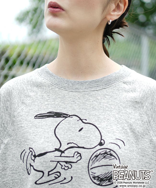 THE SHINZONE(ザ シンゾーン) PEANUTS HALF SLEEVE SWEATSHIRT