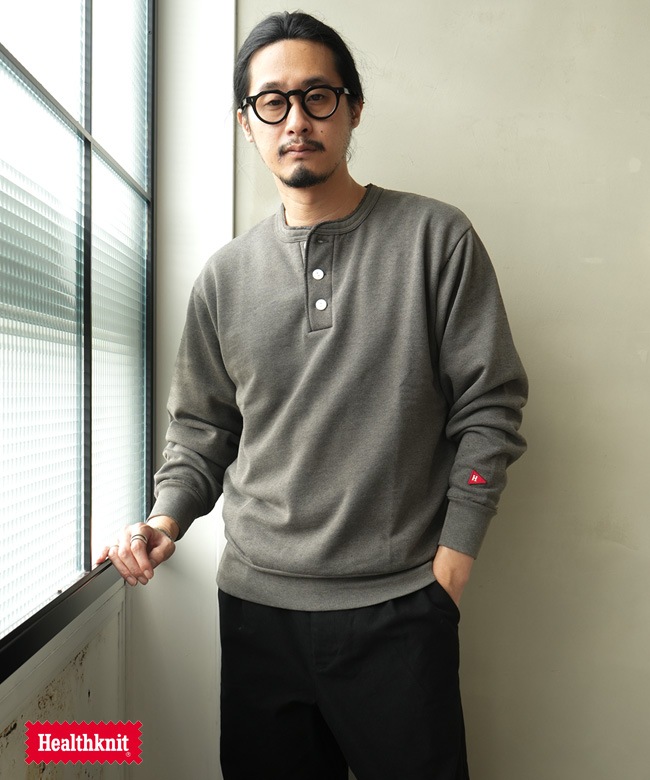 Healthknit(ヘルスニット) Henryneck L/S(Vintage Finish) クラシック