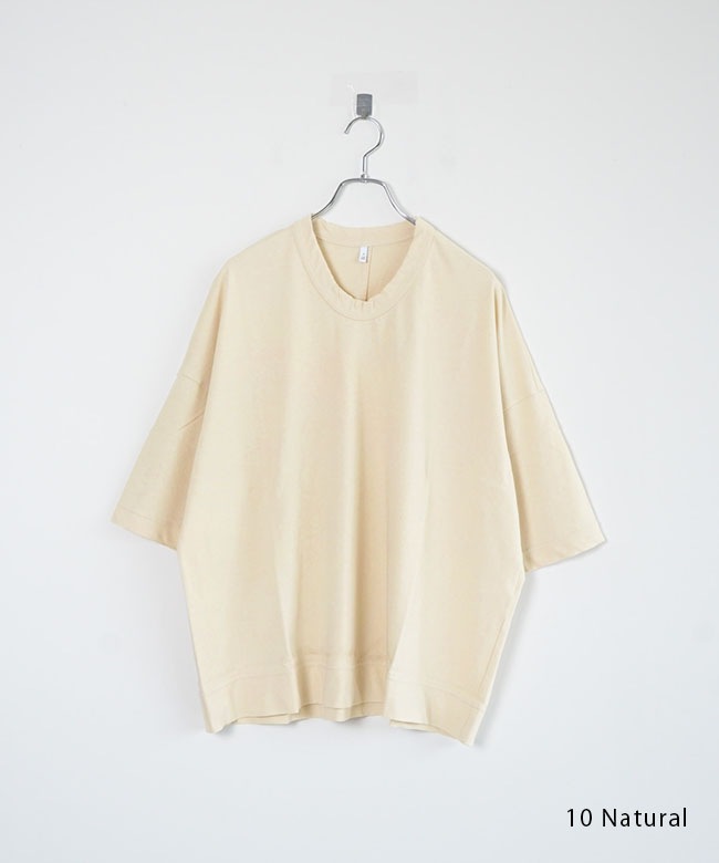 CA-FR1802T7]FIRMUM(フィルマム) 強撚コットンヘビー天竺 クルーネック