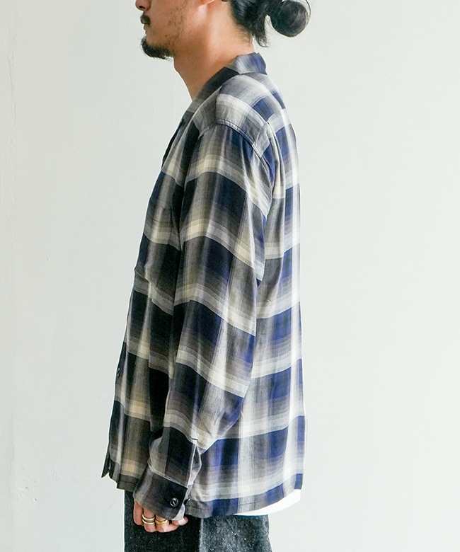 SALE 20%OFF】[GL29344]gold(ゴールド) RAYON CHECK L/S OPEN