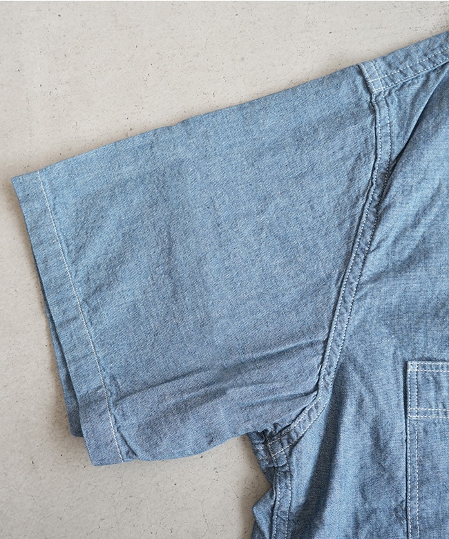 【eiji408】orSlow シャンブレー 半袖シャツ 3 美品 orSlow オアスロウ シャンブレー半袖ワークシャツ CHAMBRAY 60's