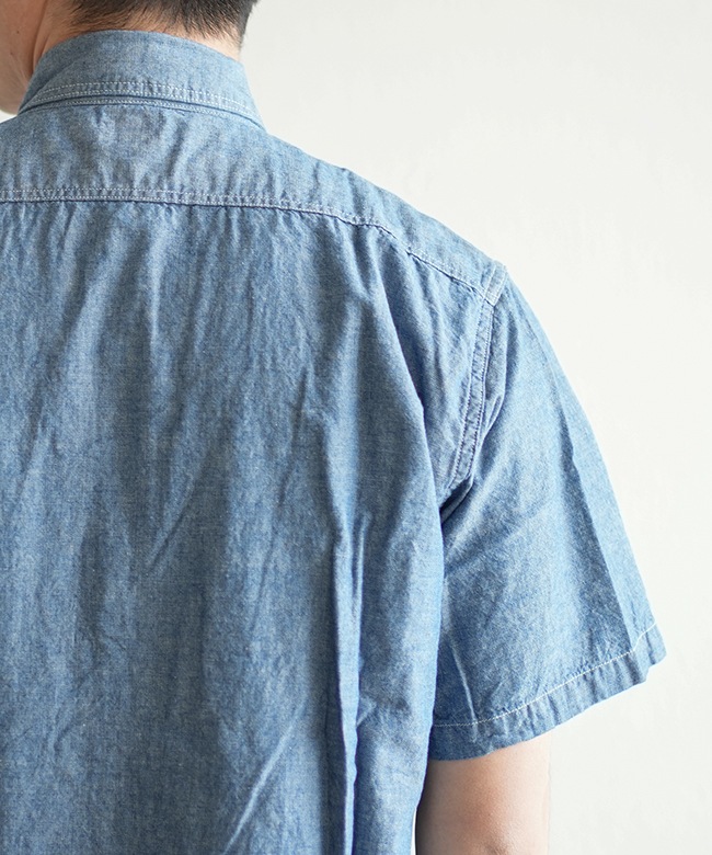 orSlow(オアスロウ) SHORT SLEEVE CHAMBRAY WORK SHIRT ショート
