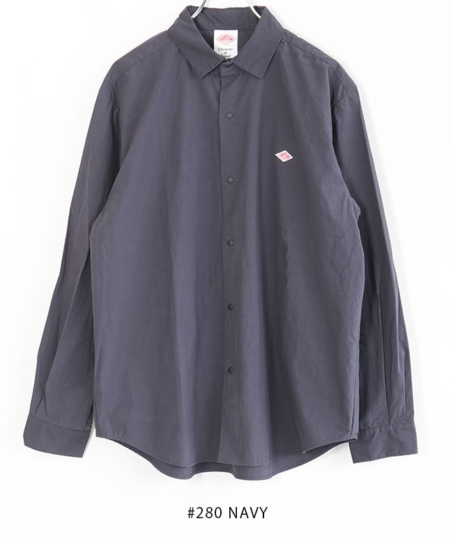 『美品』DANTON ダントン　長袖シャツ ネイビー サイズ38（Mサイズ） 美品』DANTON ダントン 長袖シャツ ネイビー サイズ38（Mサイズ）