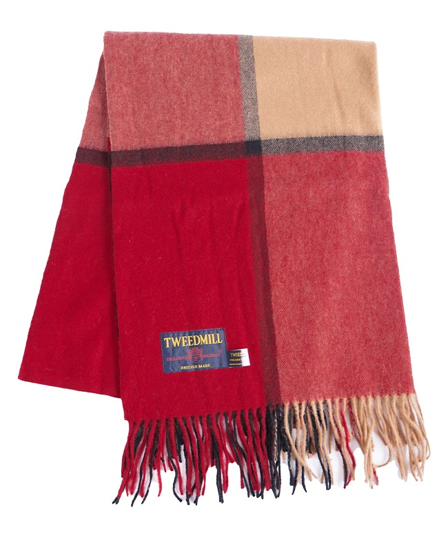 70-190]TWEEDMILL(ツイードミル)大判ピュアウールストール マフラー