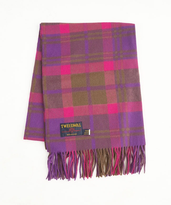 70-190]TWEEDMILL(ツイードミル)大判ピュアウールストール マフラー