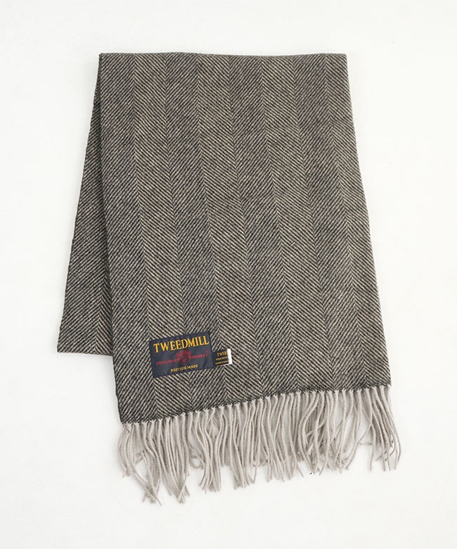 70-190]TWEEDMILL(ツイードミル)大判ピュアウールストール マフラー