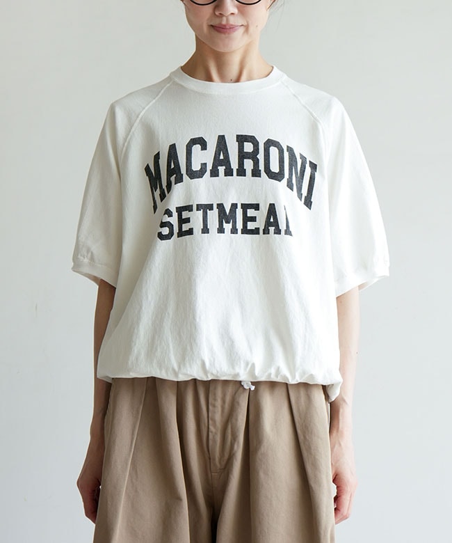 ◇SOLAMONAT(ソラモナ) ハロ加工裾紐リブプルオーバー【MACARONI