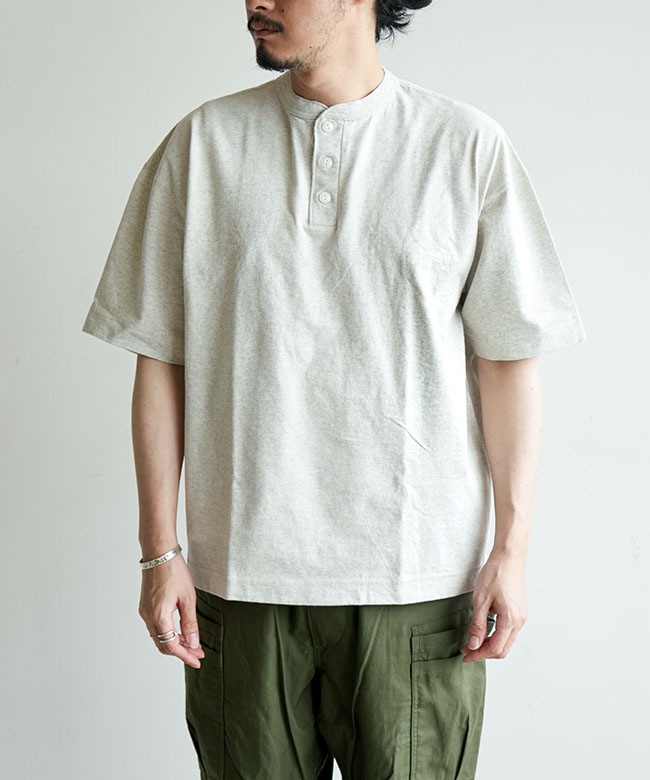 SALE 30%OFF】Healthknit(ヘルスニット) Henleyneck S/S Tee ヘンリー