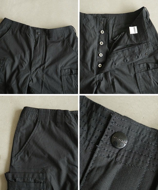 SASSAFRAS(ササフラス) OVERGROWN PANTS 4/5-ARMY RIPSTOP オーバー
