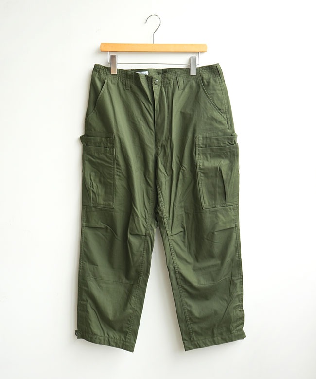 SASSAFRAS(ササフラス) OVERGROWN PANTS 4/5-ARMY RIPSTOP オーバー