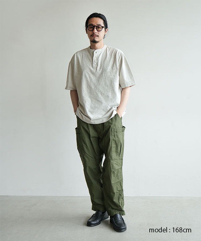 SASSAFRAS(ササフラス) OVERGROWN PANTS 4/5-ARMY RIPSTOP オーバー