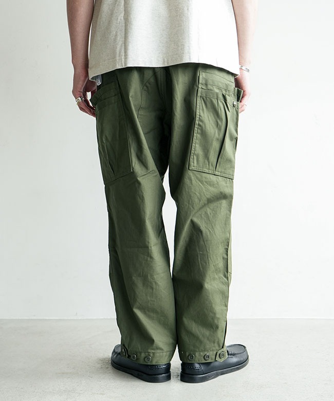 SASSAFRAS(ササフラス) OVERGROWN PANTS 4/5-ARMY RIPSTOP オーバー