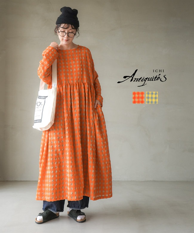ICHI Antiquites(イチアンティークス) コットンウールギンガムチェック