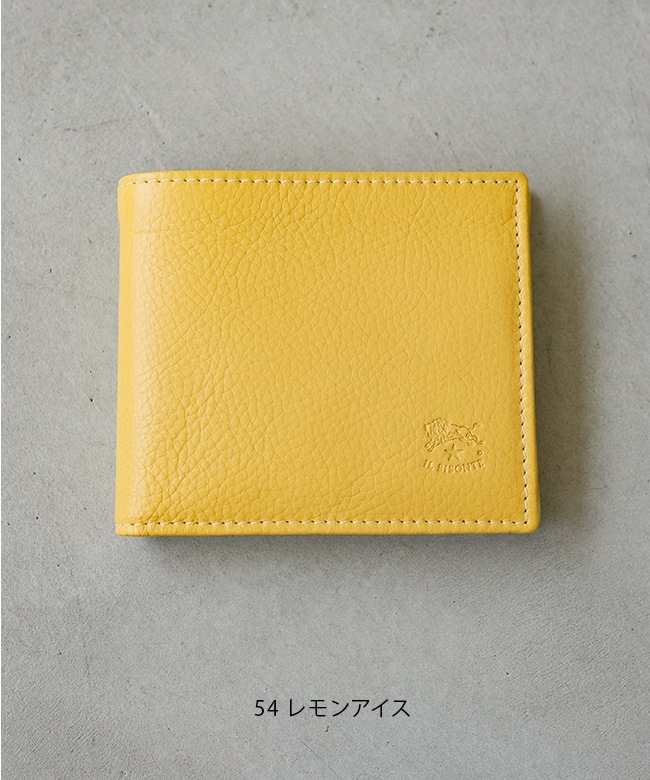 超美品❗️廃盤イルビゾンテ　イエロー レザー 二つ折り財布 ◇【国内正規販売店】[54242306041] IL BISONTE(イルビゾンテ) 2024