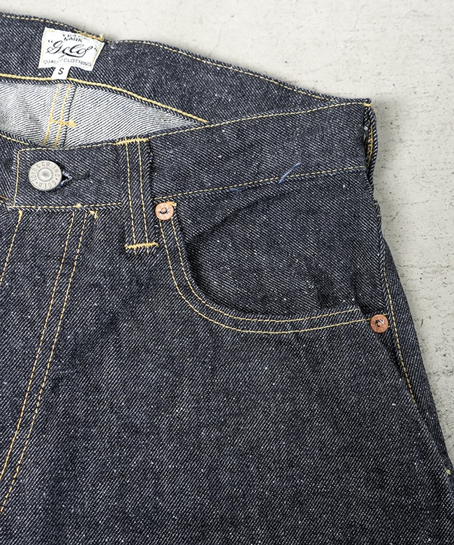 GL42503A]gold(ゴールド) RECYCLED WASTE SUVIN COTTON YARN 14oz