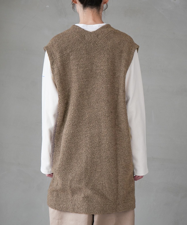 ◆タグ付き◆ グリン シープパイルボアロングベスト grin｜【WOODY別注】 シープパイルボアロングベスト 8224c-905