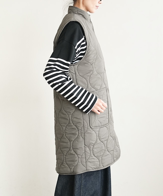 Midi Umi(ミディウミ)キルティングリバーシブルベスト SALE 50%OFF】Midi Umi(ミディウミ)キルティングリバーシブルベスト