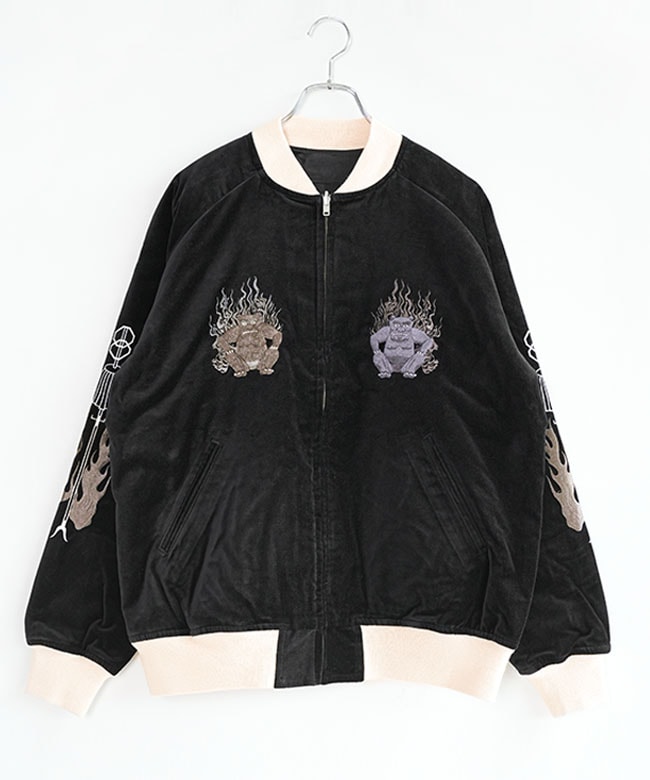 25W-ONIBIKESHI2]PHERROW'S(フェローズ) 鬼火消し メンズ スカジャン