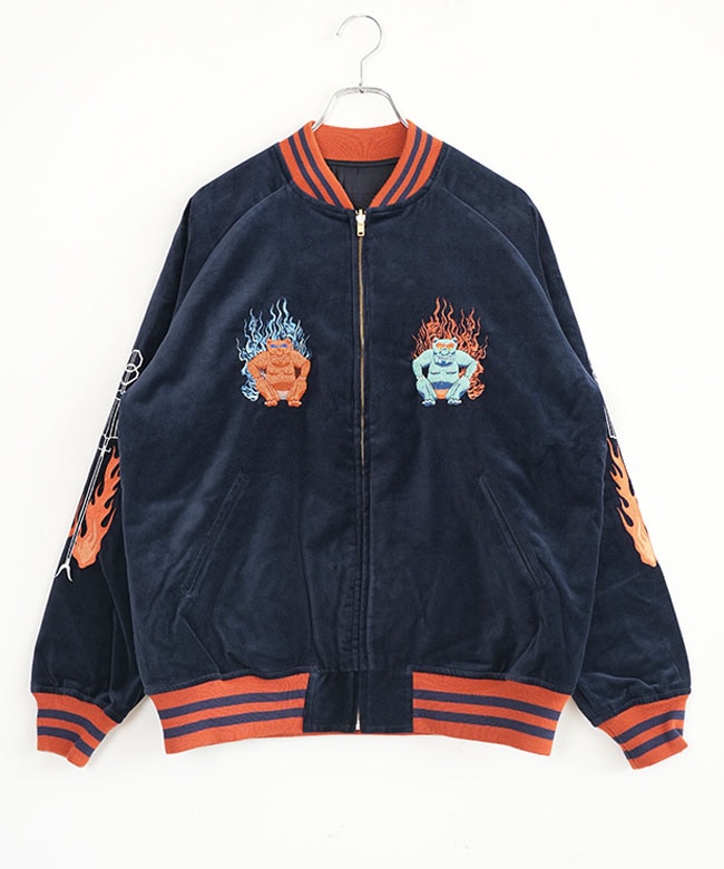 25W-ONIBIKESHI2]PHERROW'S(フェローズ) 鬼火消し メンズ スカジャン