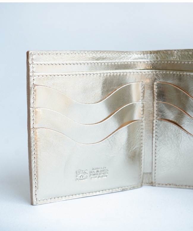 ◇【国内正規販売店】IL BISONTE(イルビゾンテ)二つ折りメタリッック 