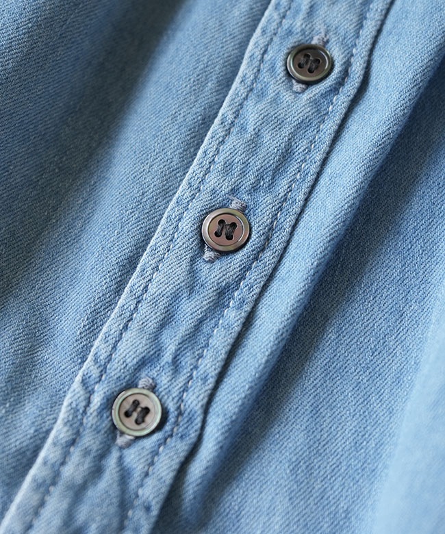 36-078e]Brocante(ブロカント) デニムグランシャツ デニムシャツ